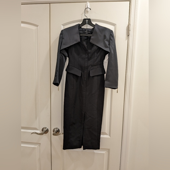 11. NWT MANGANO MADE IN ITALY STRAPLESS DRESS WITH BOLERO - Picture 8 of 13